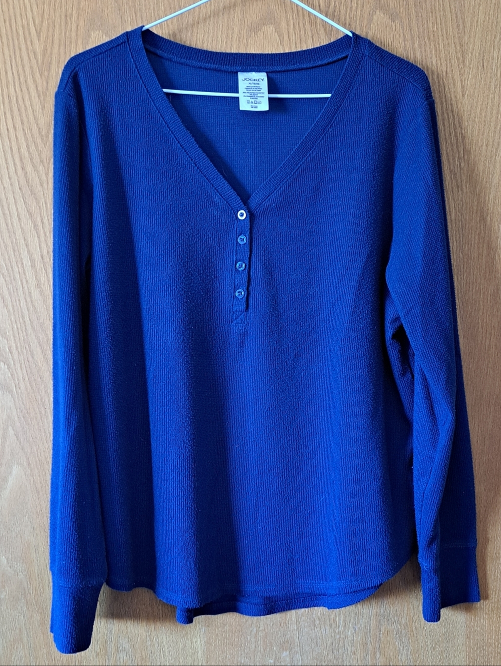 Jockey Royal Blue Long-Sleeve Henley Top